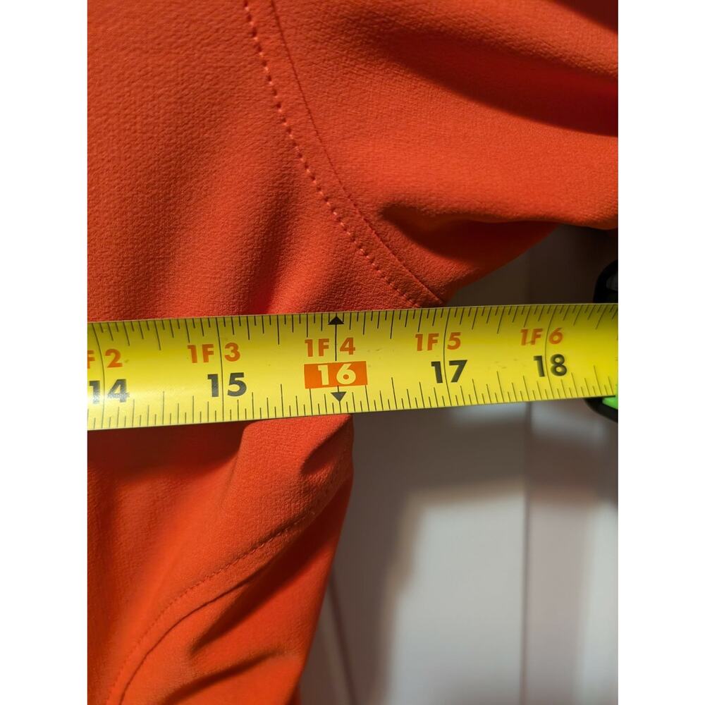 The North Face Womens S Neon Orange Softshell Jacket Full Zip Mock Neck Casual - Picture 10 of 11